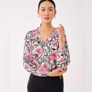 NWT Lilly Pulitzer Elsa Top in Coconut Sunshine Seekers Size M